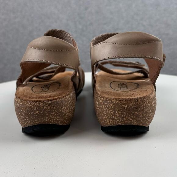 Taos Trulie Sandal US 8-8.5 | EU 39 Stone Woven Leather Strappy Adjustable New - Picture 11 of 15